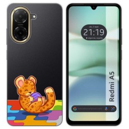 Funda Silicona Transparente para Xiaomi Redmi A5 diseño Leopardo Dibujos