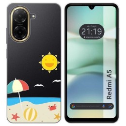 Funda Silicona Transparente para Xiaomi Redmi A5 diseño Playa Dibujos