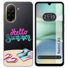 Funda Silicona Transparente para Xiaomi Redmi A5 diseño Summer Dibujos