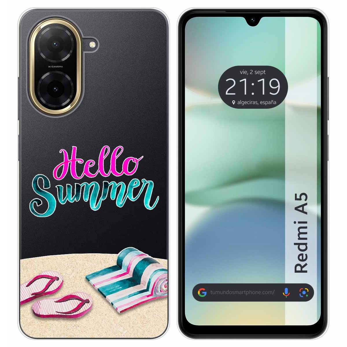 Funda Silicona Transparente para Xiaomi Redmi A5 diseño Summer Dibujos