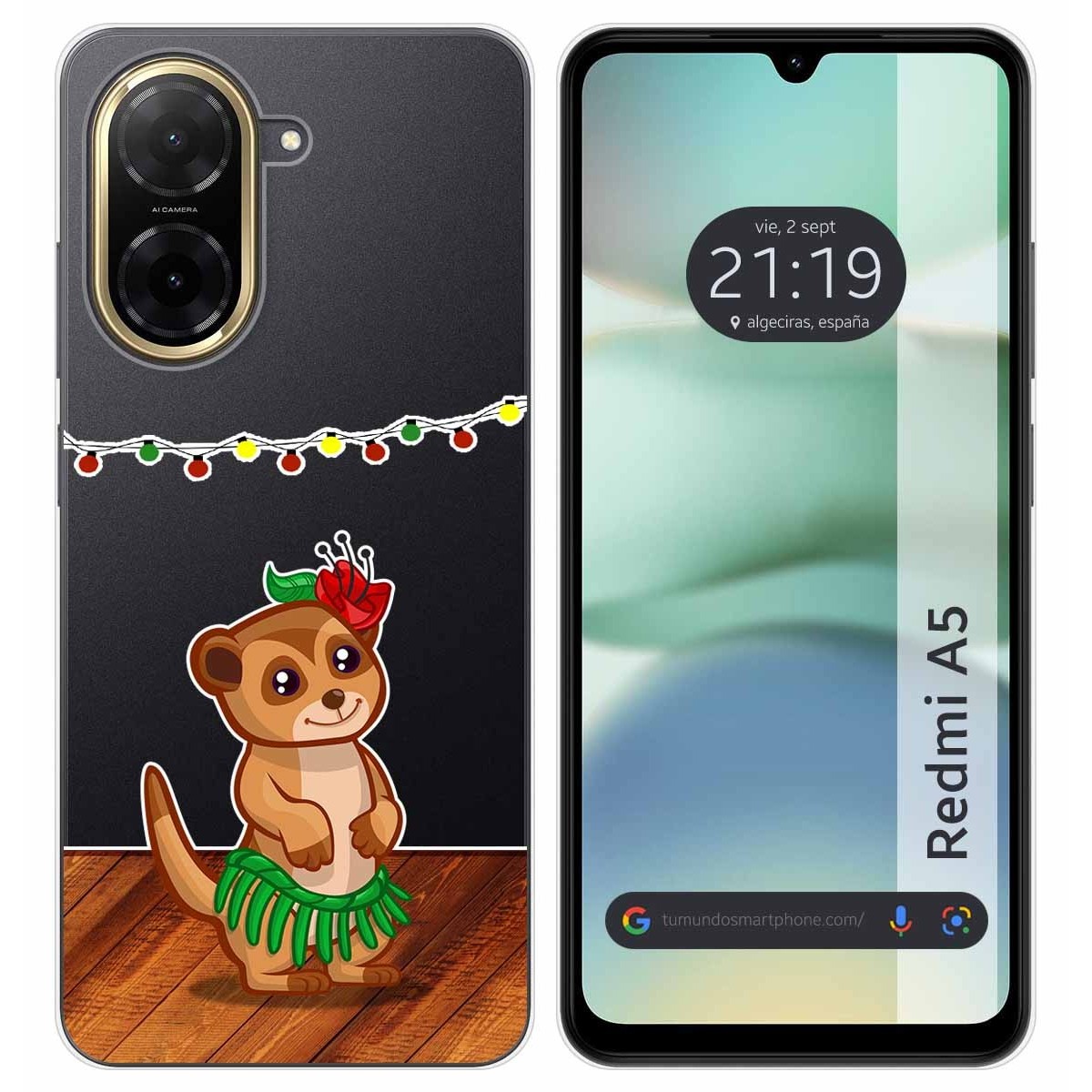 Funda Silicona Transparente para Xiaomi Redmi A5 diseño Suricata Dibujos