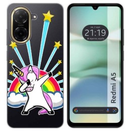 Funda Silicona Transparente para Xiaomi Redmi A5 diseño Unicornio Dibujos