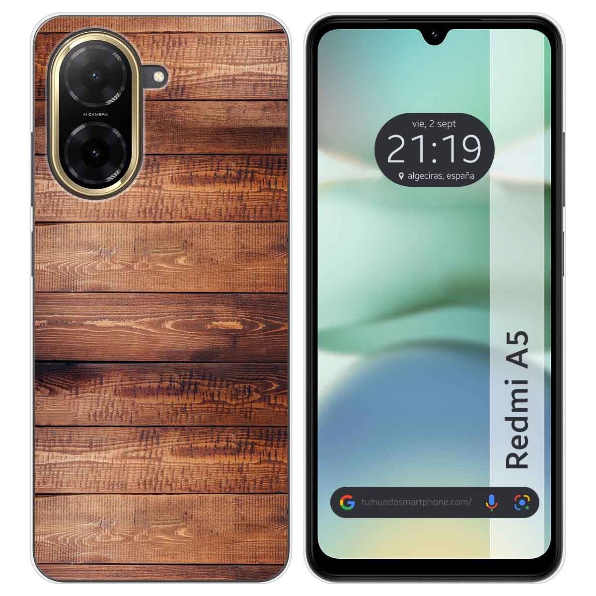 Funda Silicona para Xiaomi Redmi A5 diseño Madera 02 Dibujos