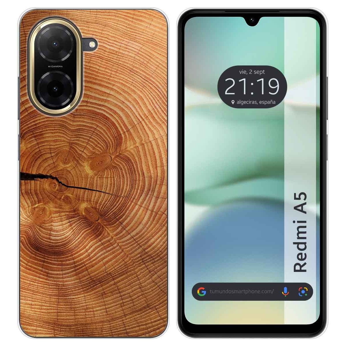 Funda Silicona para Xiaomi Redmi A5 diseño Madera 04 Dibujos