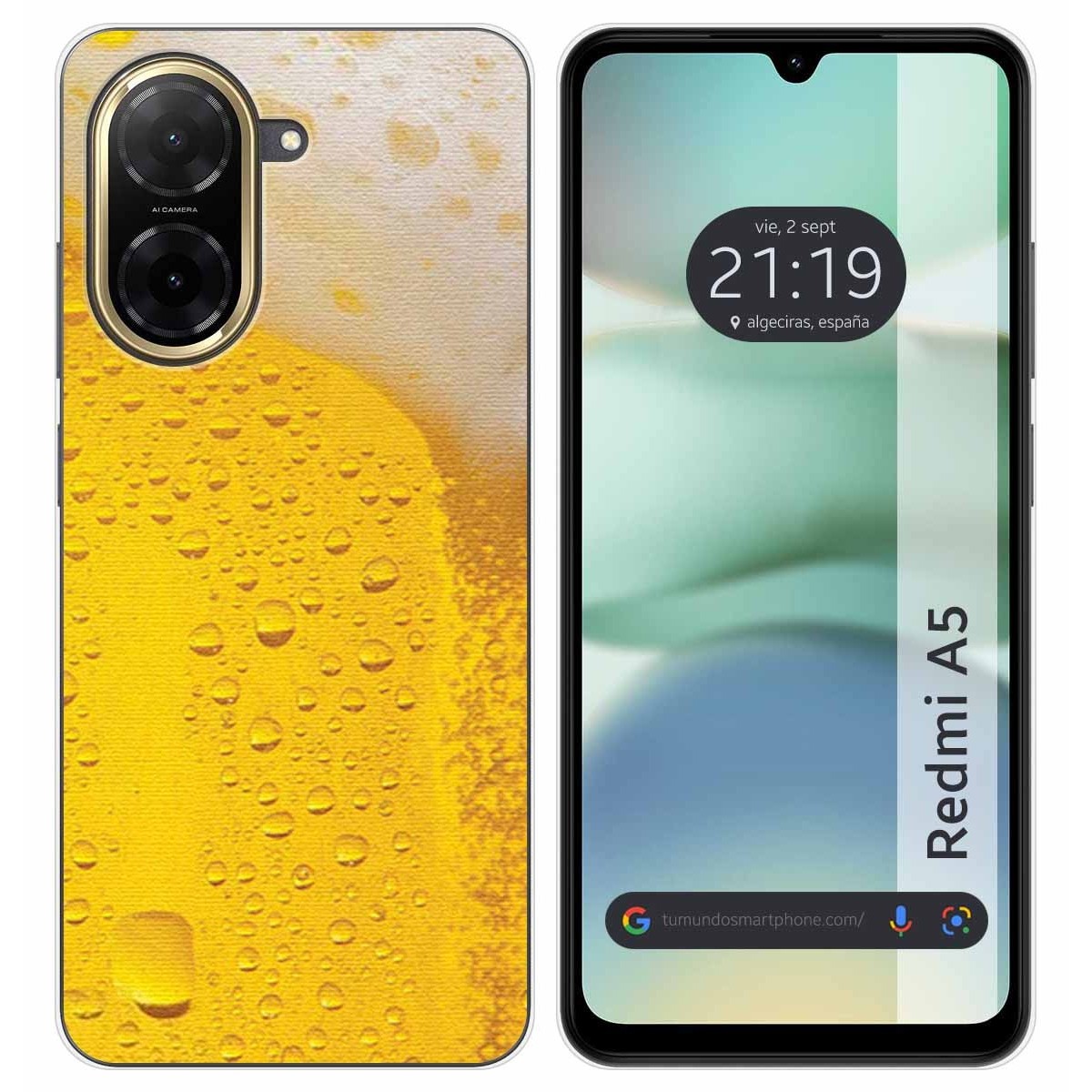 Funda Silicona para Xiaomi Redmi A5 diseño Cerveza Dibujos