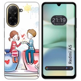 Funda Silicona para Xiaomi Redmi A5 diseño Café Dibujos