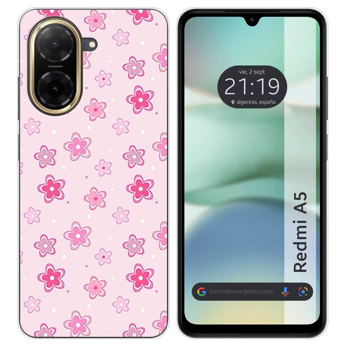 Funda Silicona para Xiaomi Redmi A5 diseño Flores Dibujos