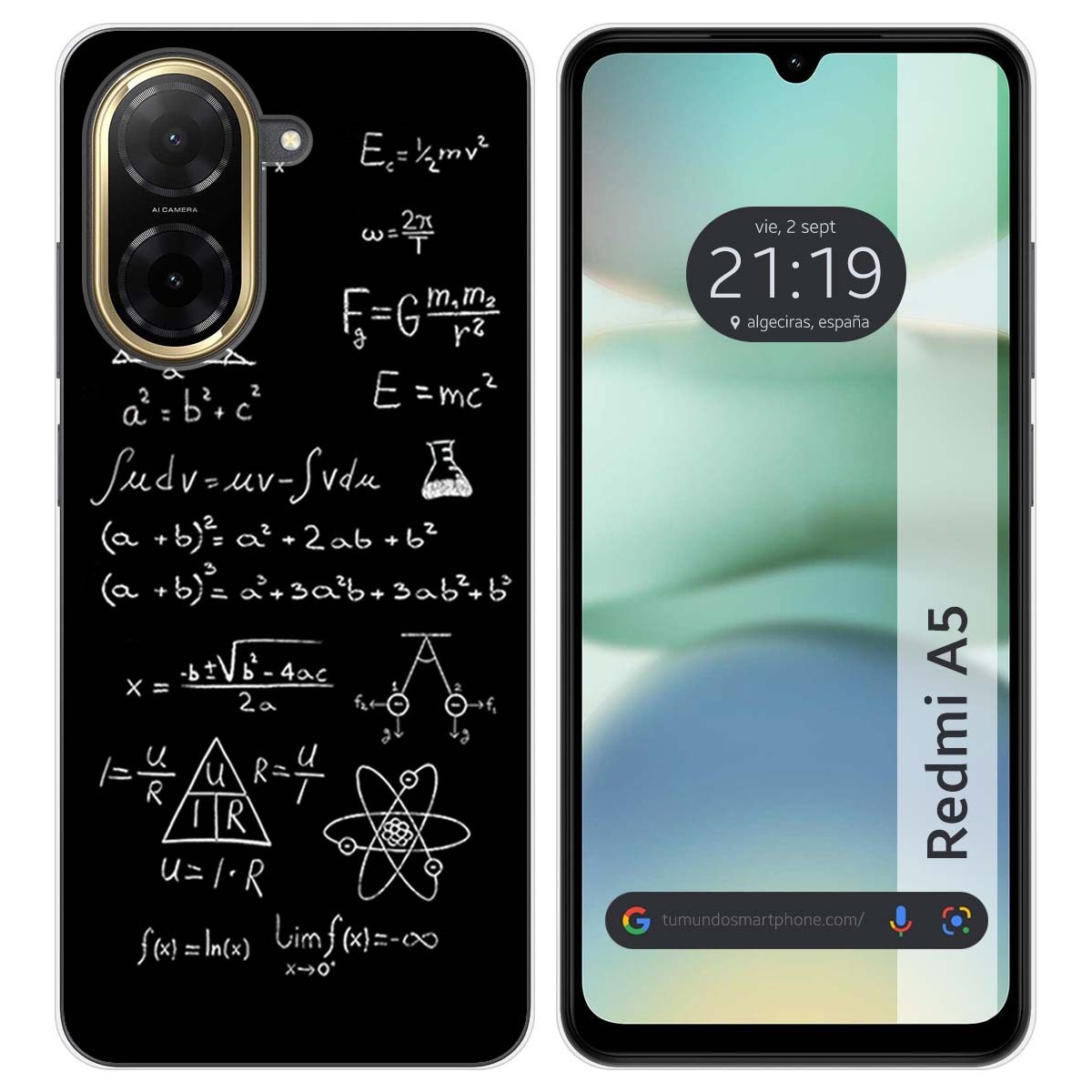 Funda Silicona para Xiaomi Redmi A5 diseño Formulas Dibujos
