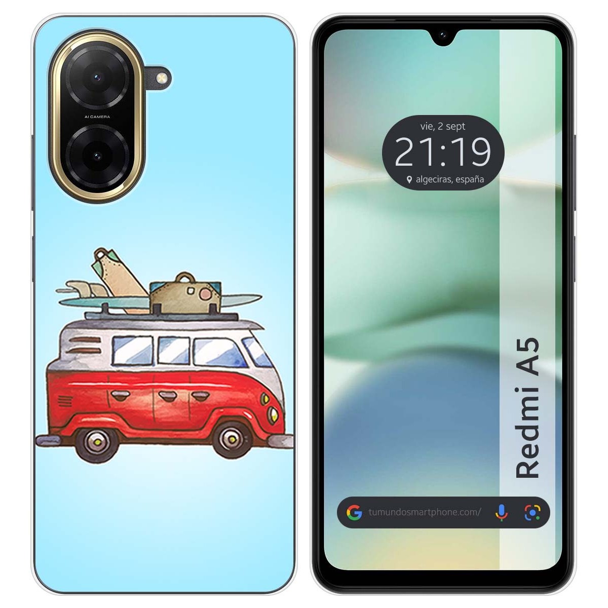 Funda Silicona para Xiaomi Redmi A5 diseño Furgoneta Dibujos