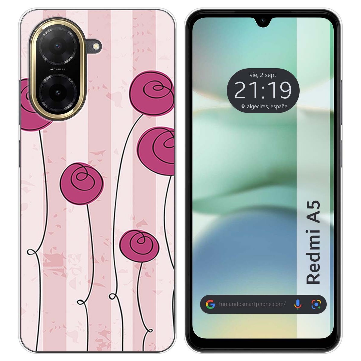 Funda Silicona para Xiaomi Redmi A5 diseño Flores Vintage Dibujos