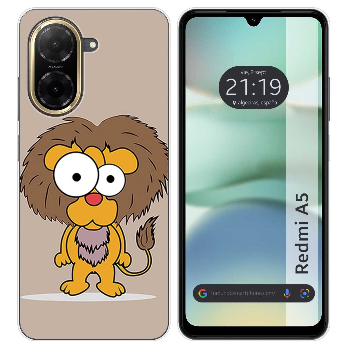 Funda Silicona para Xiaomi Redmi A5 diseño Leon Dibujos