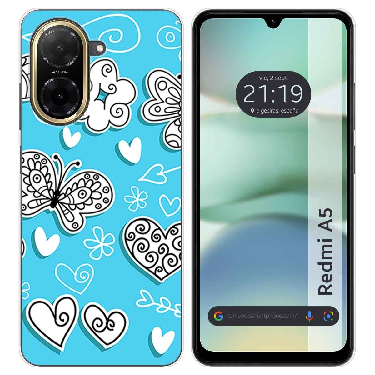 Funda Silicona para Xiaomi Redmi A5 diseño Mariposas Dibujos