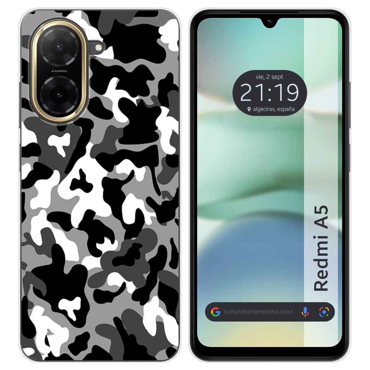 Funda Silicona para Xiaomi Redmi A5 diseño Snow Camuflaje Dibujos