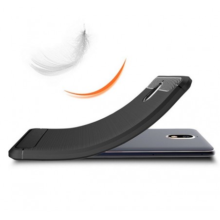 Funda Gel Tpu Tipo Carbon Negra para Nokia 3.1 (2018)