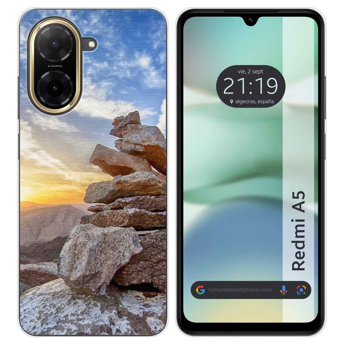 Funda Silicona para Xiaomi Redmi A5 diseño Sunset Dibujos