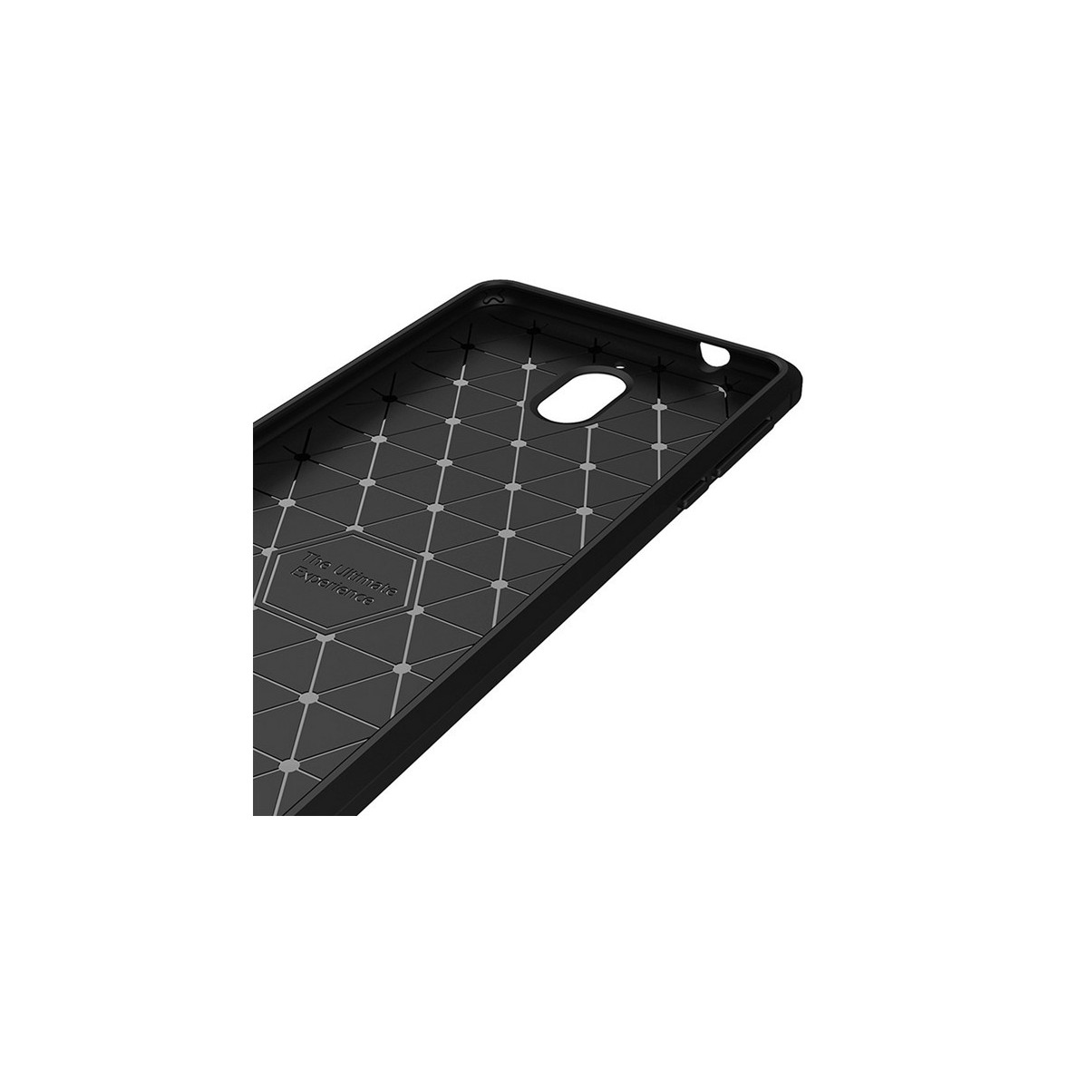 Funda Gel Tpu Tipo Carbon Negra para Nokia 3.1 (2018)