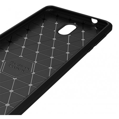 Funda Gel Tpu Tipo Carbon Negra para Nokia 3.1 (2018)