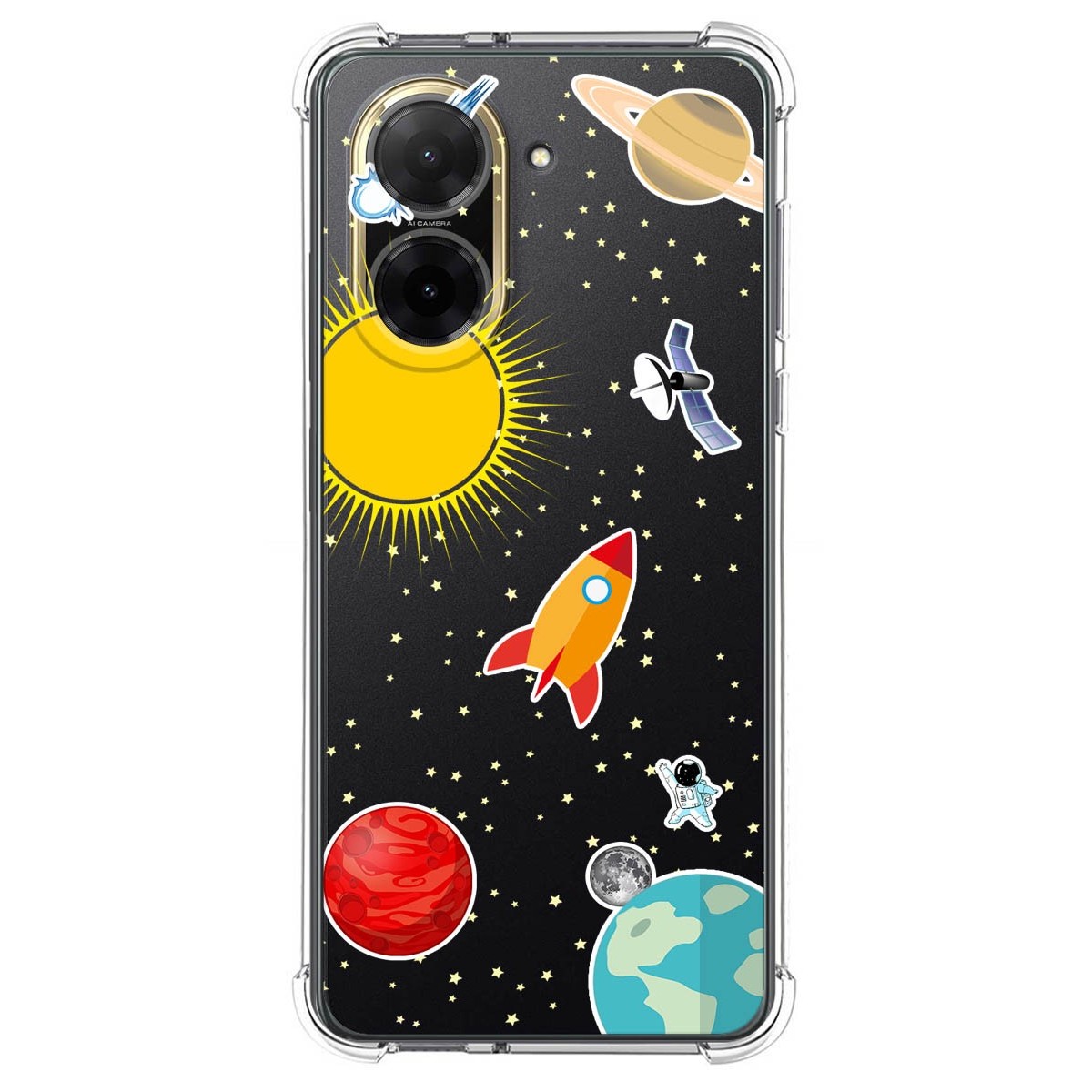 Funda Silicona Antigolpes para Xiaomi Redmi A5 diseño Espacio Dibujos