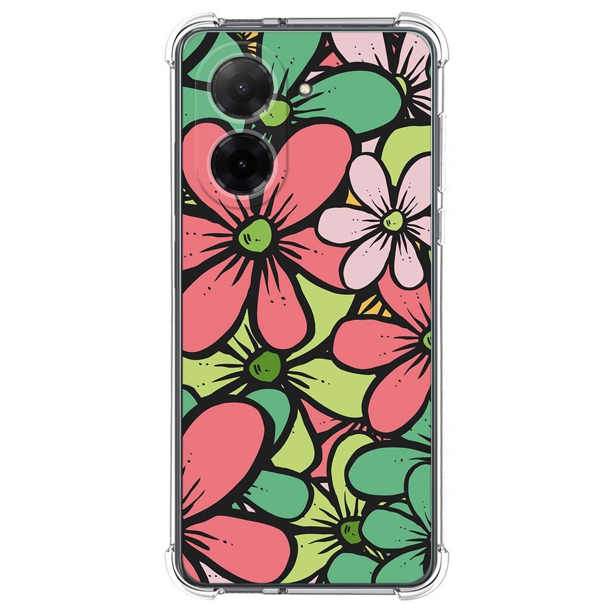 Funda Silicona Antigolpes para Xiaomi Redmi A5 diseño Flores 02 Dibujos