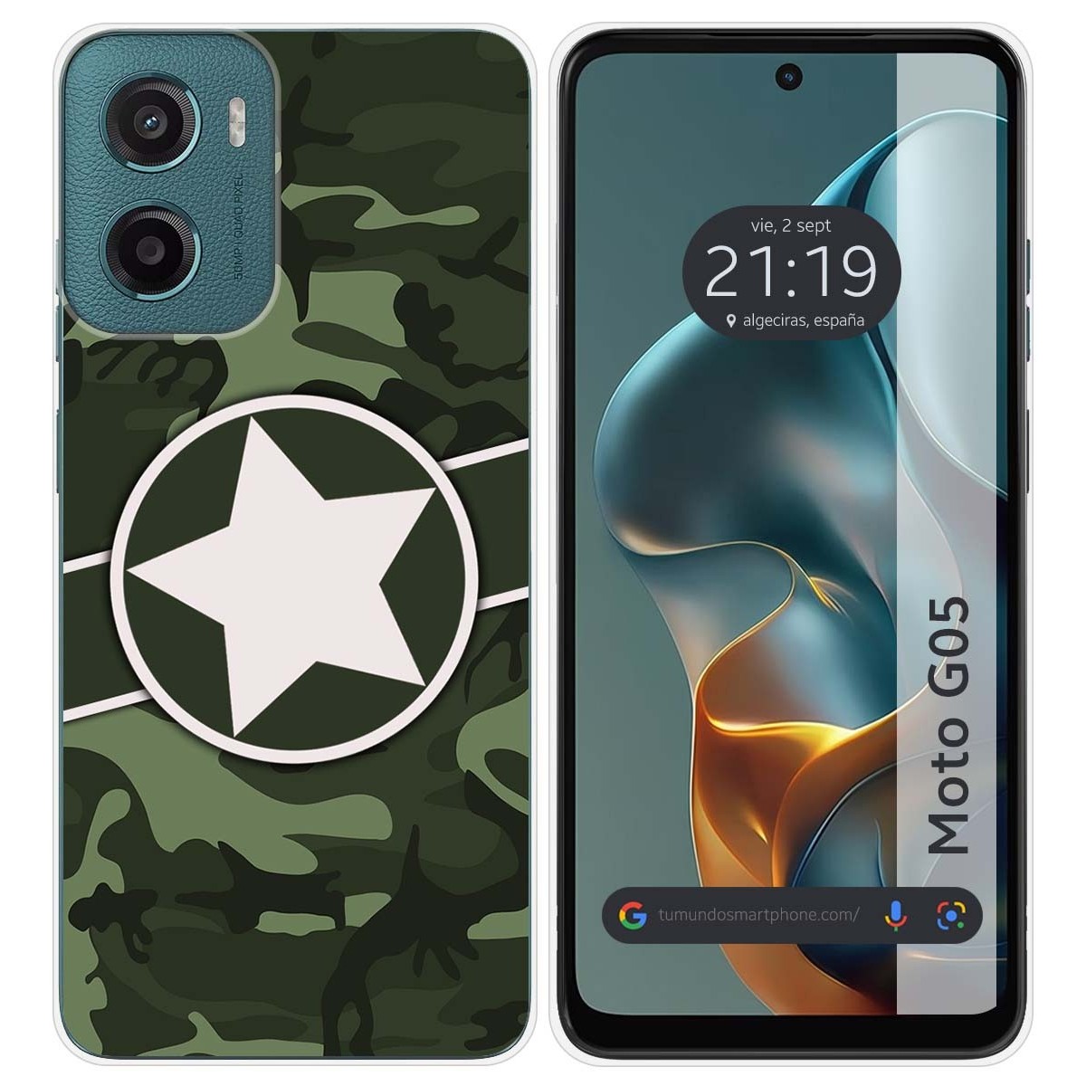 Funda Silicona para Motorola Moto G05 / E15 diseño Camuflaje 01 Dibujos
