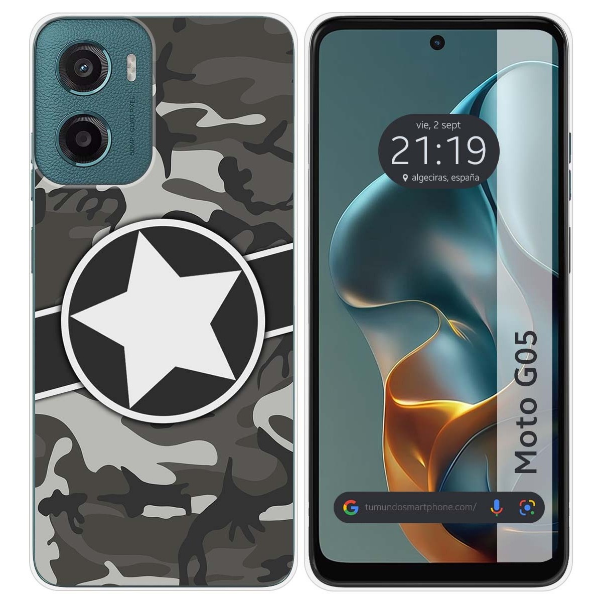 Funda Silicona para Motorola Moto G05 / E15 diseño Camuflaje 02 Dibujos