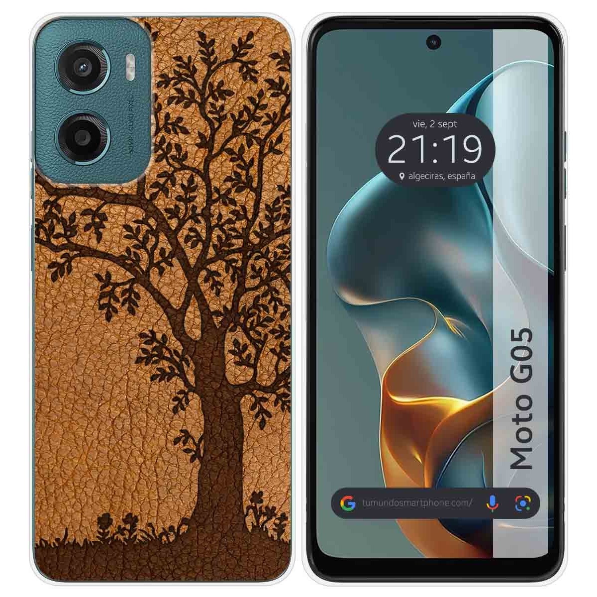 Funda Silicona para Motorola Moto G05 / E15 diseño Cuero 03 Dibujos