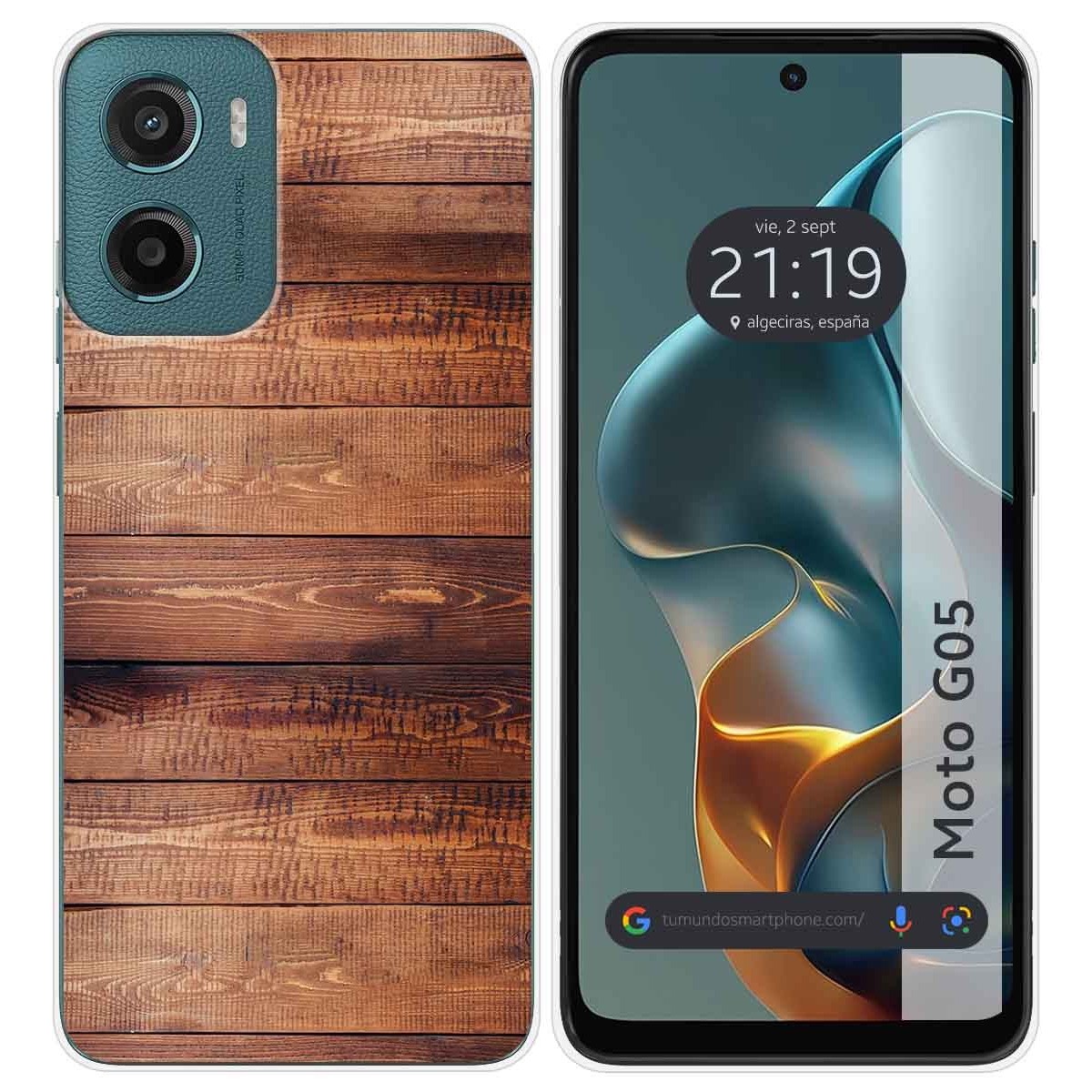Funda Silicona para Motorola Moto G05 / E15 diseño Madera 02 Dibujos