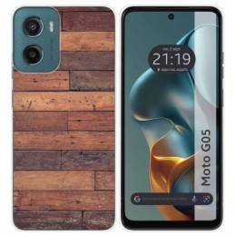 Funda Silicona para Motorola Moto G05 / E15 diseño Madera 03 Dibujos