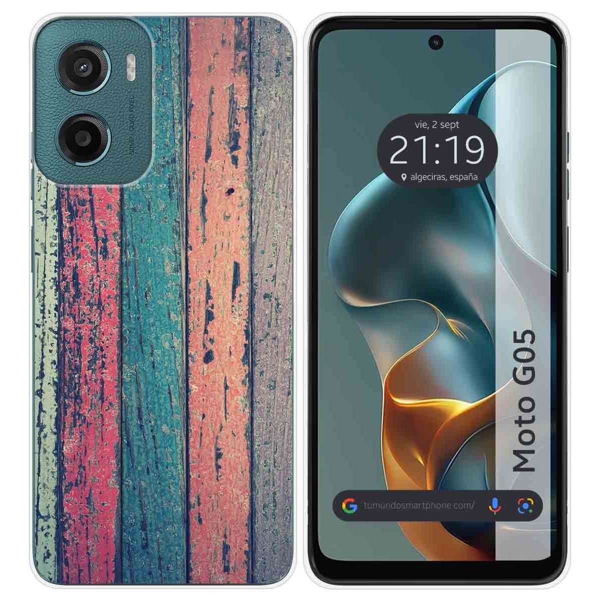 Funda Silicona para Motorola Moto G05 / E15 diseño Madera 10 Dibujos