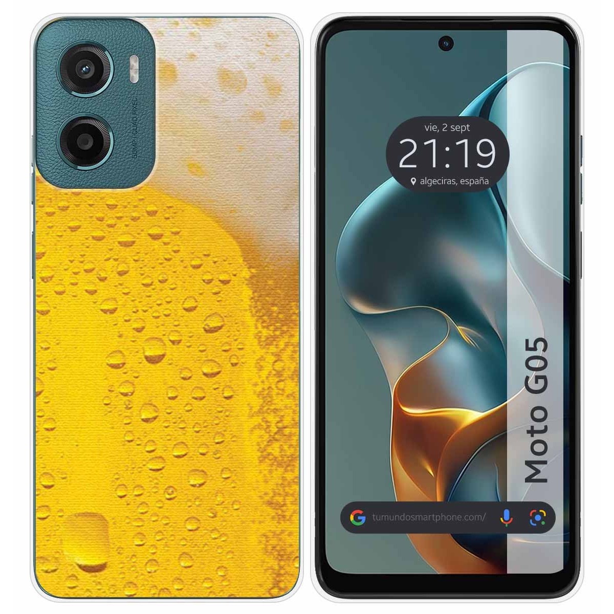 Funda Silicona para Motorola Moto G05 / E15 diseño Cerveza Dibujos