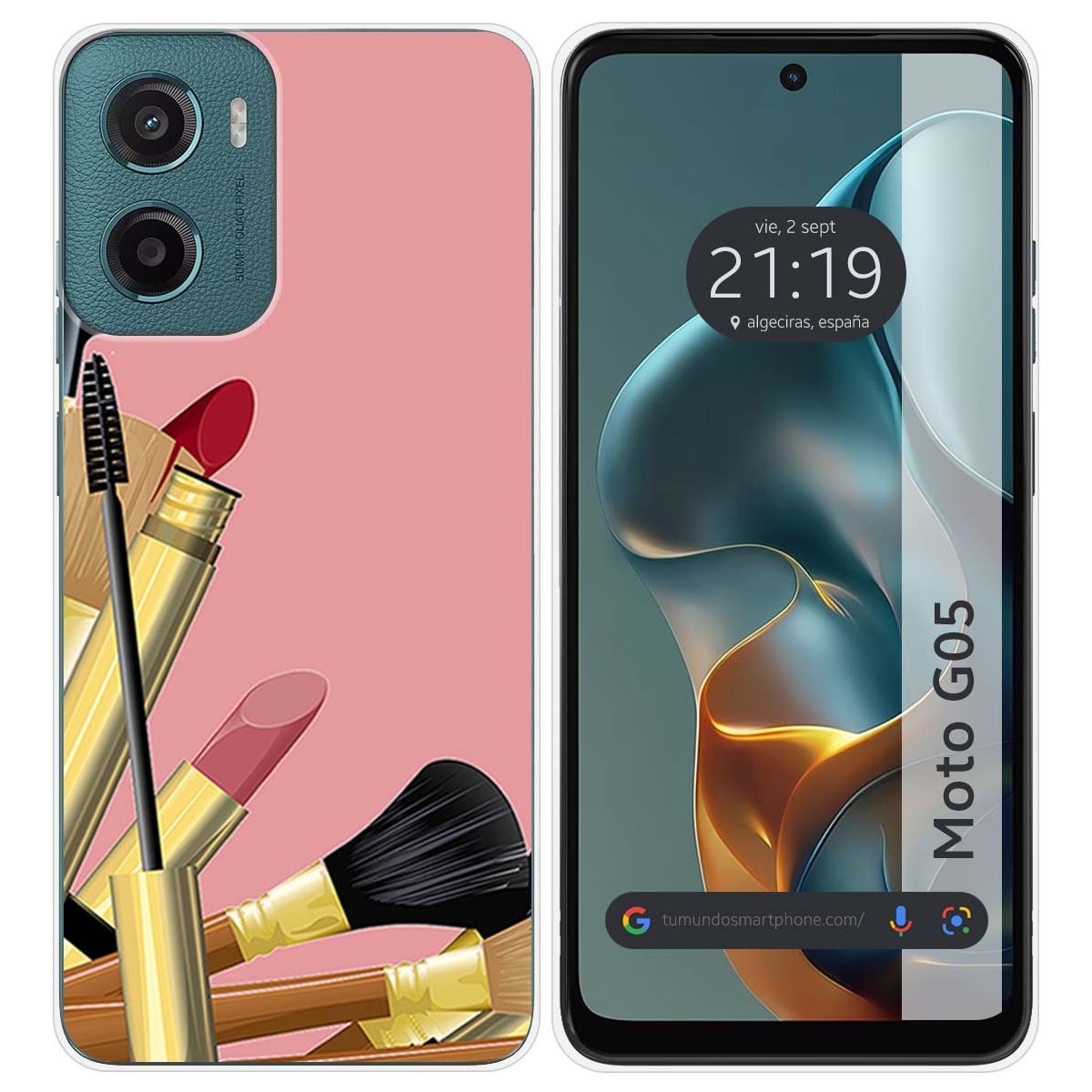 Funda Silicona para Motorola Moto G05 / E15 diseño Brochas Dibujos