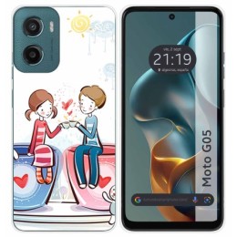 Funda Silicona para Motorola Moto G05 / E15 diseño Café Dibujos