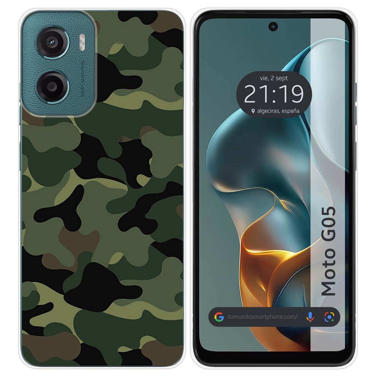 Funda Silicona para Motorola Moto G05 / E15 diseño Camuflaje Dibujos