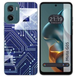 Funda Silicona para Motorola Moto G05 / E15 diseño Circuito Dibujos