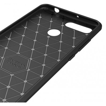Funda Gel Tpu Tipo Carbon Negra para Xiaomi Redmi 6
