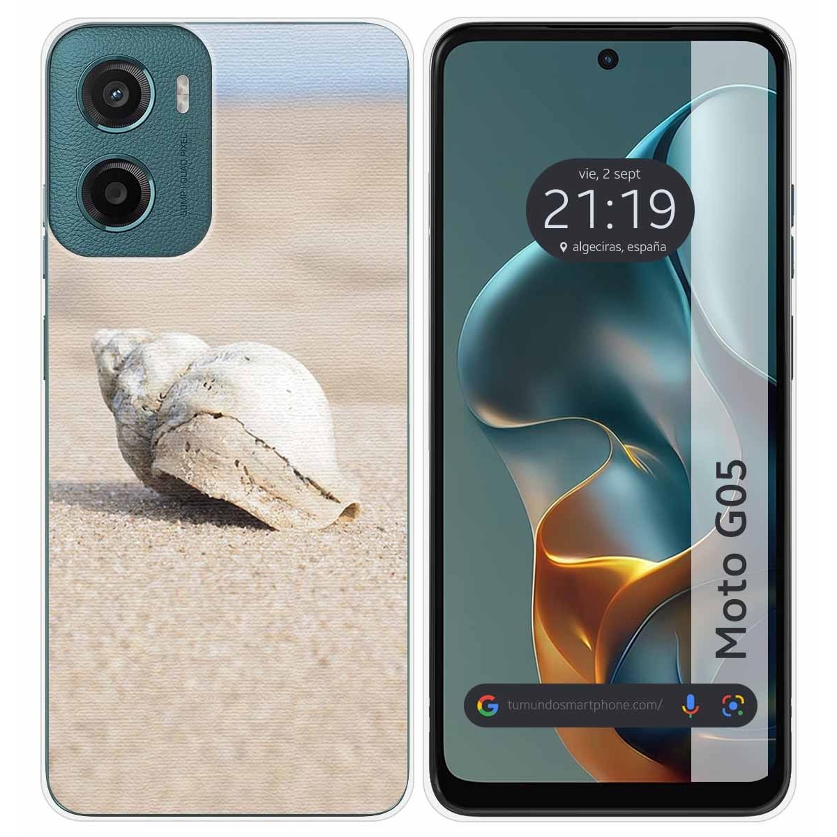 Funda Silicona para Motorola Moto G05 / E15 diseño Concha Dibujos