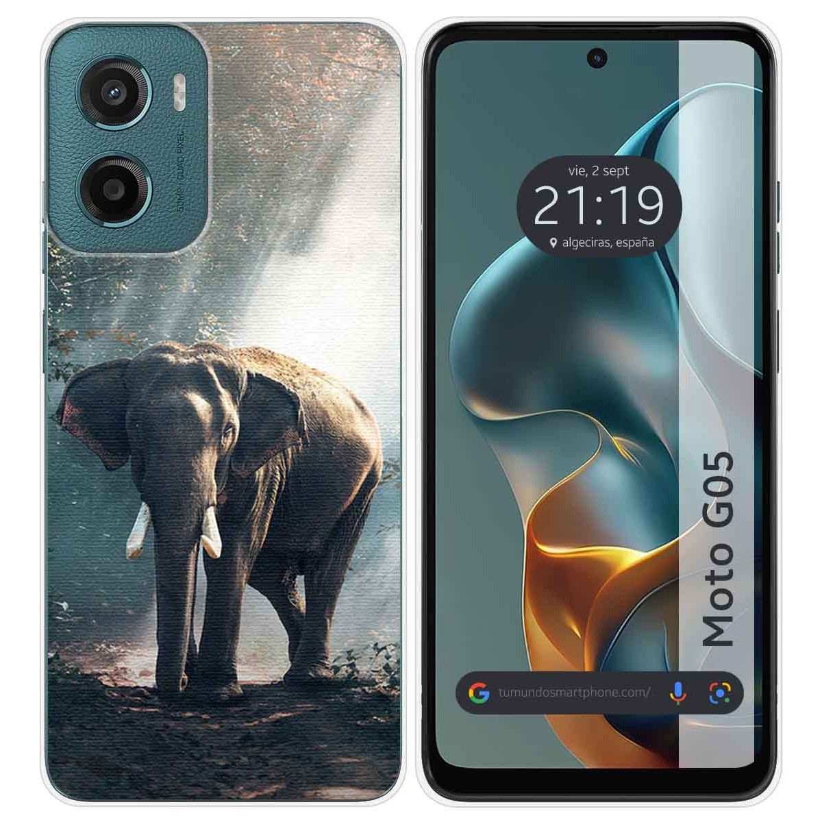 Funda Silicona para Motorola Moto G05 / E15 diseño Elefante Dibujos