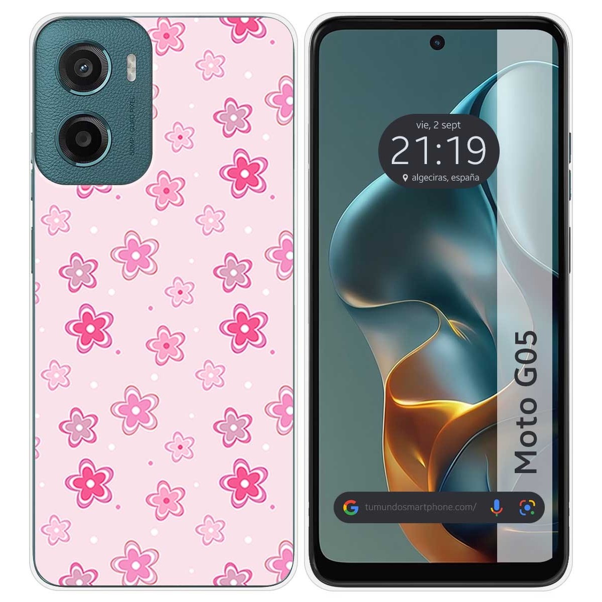 Funda Silicona para Motorola Moto G05 / E15 diseño Flores Dibujos