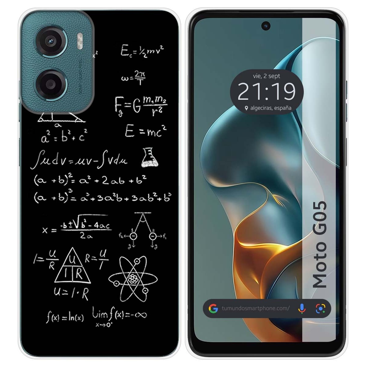 Funda Silicona para Motorola Moto G05 / E15 diseño Formulas Dibujos