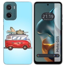 Funda Silicona para Motorola Moto G05 / E15 diseño Furgoneta Dibujos