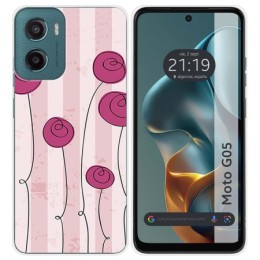 Funda Silicona para Motorola Moto G05 / E15 diseño Flores Vintage Dibujos