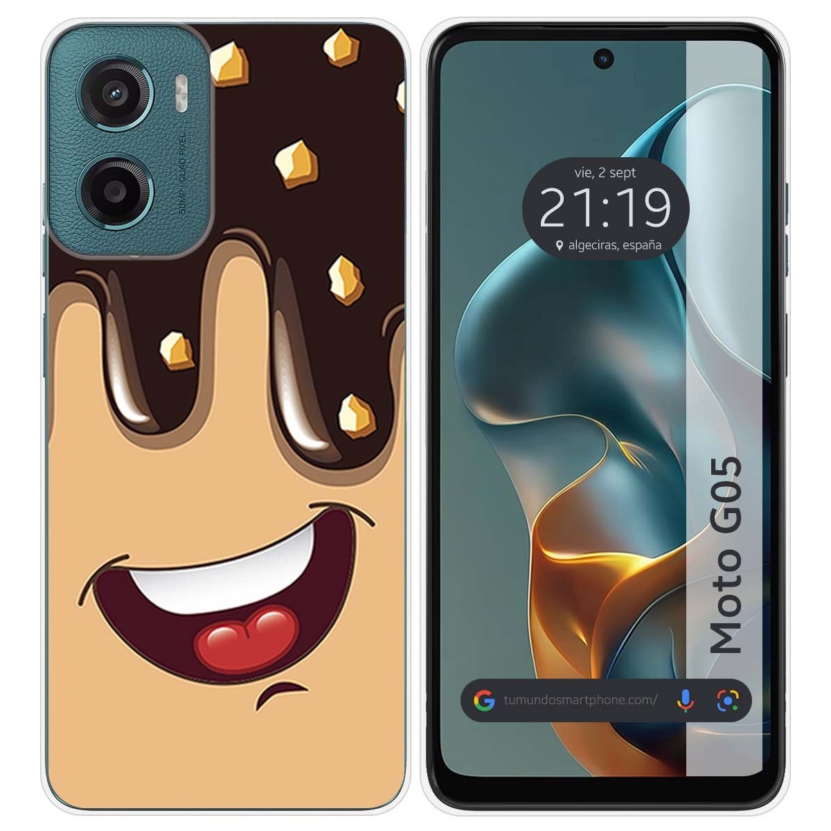 Funda Silicona para Motorola Moto G05 / E15 diseño Helado Chocolate Dibujos