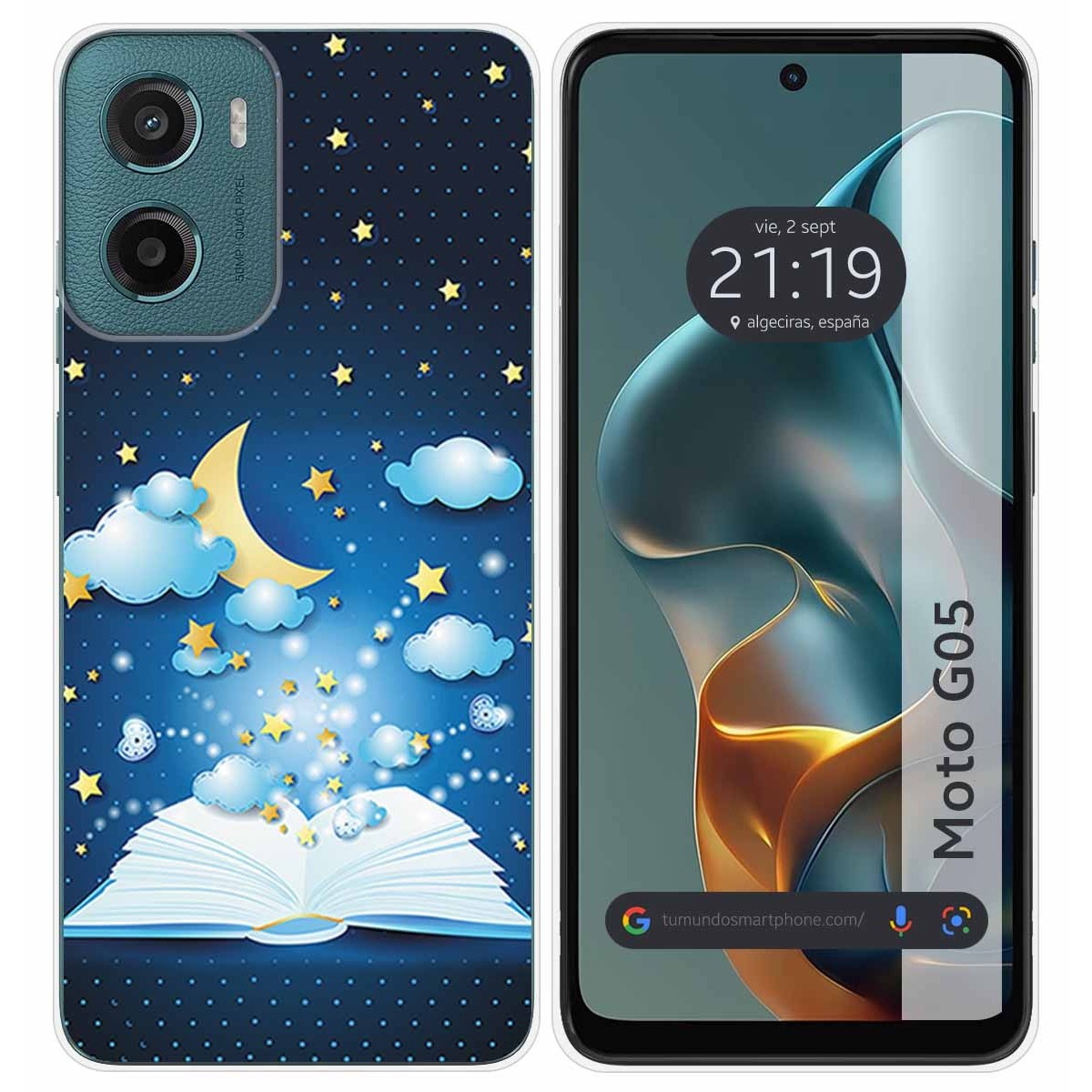 Funda Silicona para Motorola Moto G05 / E15 diseño Libro Cuentos Dibujos