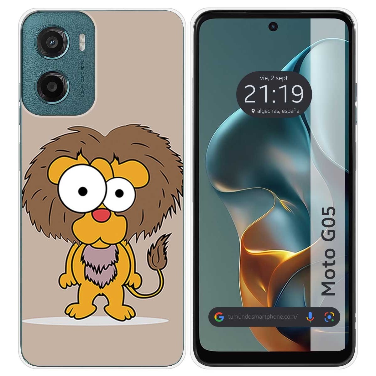 Funda Silicona para Motorola Moto G05 / E15 diseño Leon Dibujos