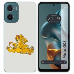 Funda Silicona para Motorola Moto G05 / E15 diseño Leones Dibujos