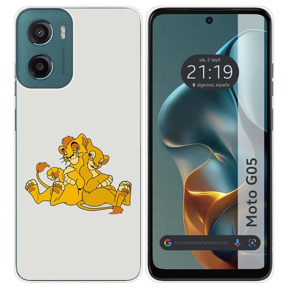 Funda Silicona para Motorola Moto G05 / E15 diseño Leones Dibujos