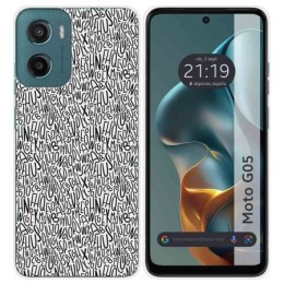Funda Silicona para Motorola Moto G05 / E15 diseño Letras Dibujos