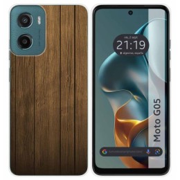 Funda Silicona para Motorola Moto G05 / E15 diseño Madera Dibujos