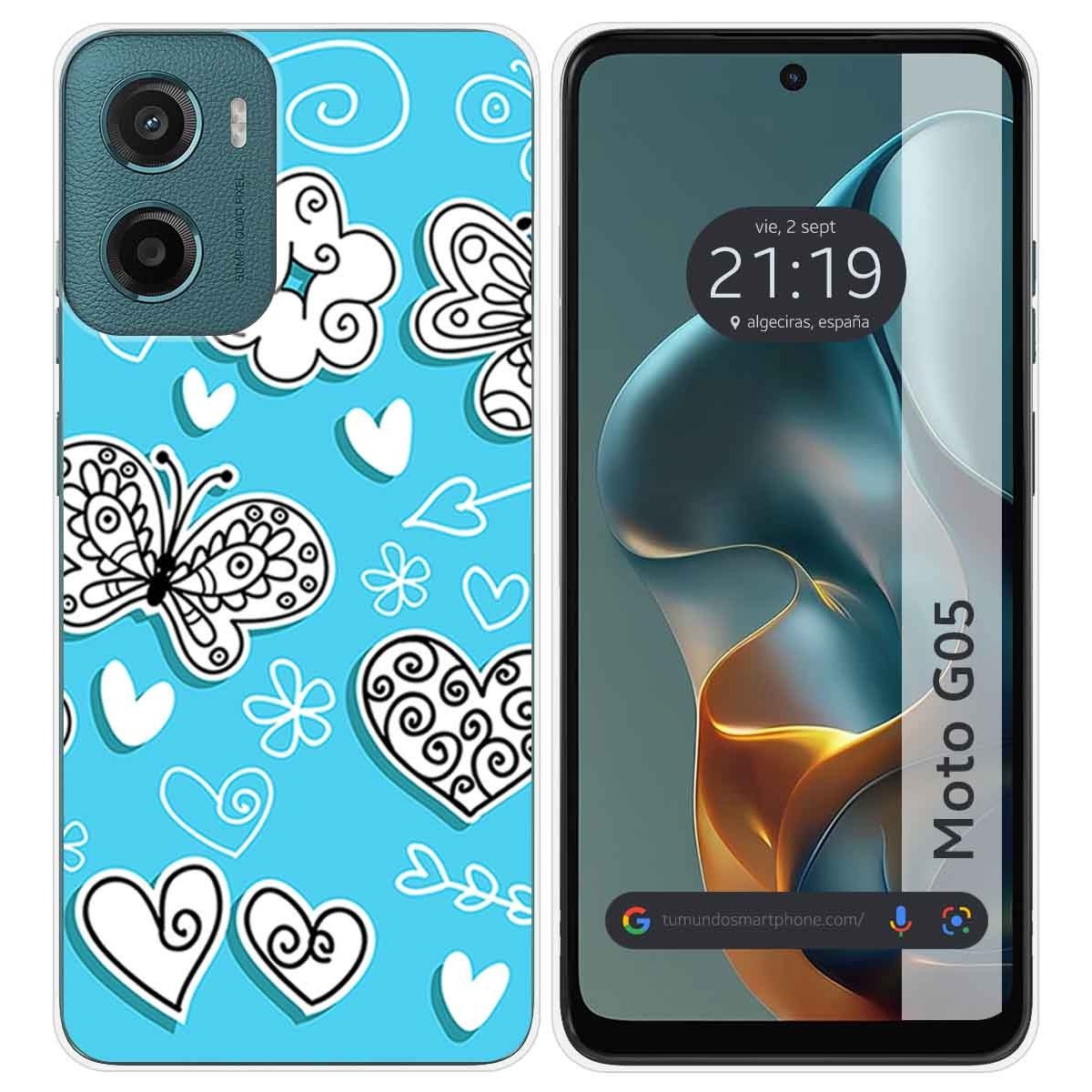 Funda Silicona para Motorola Moto G05 / E15 diseño Mariposas Dibujos