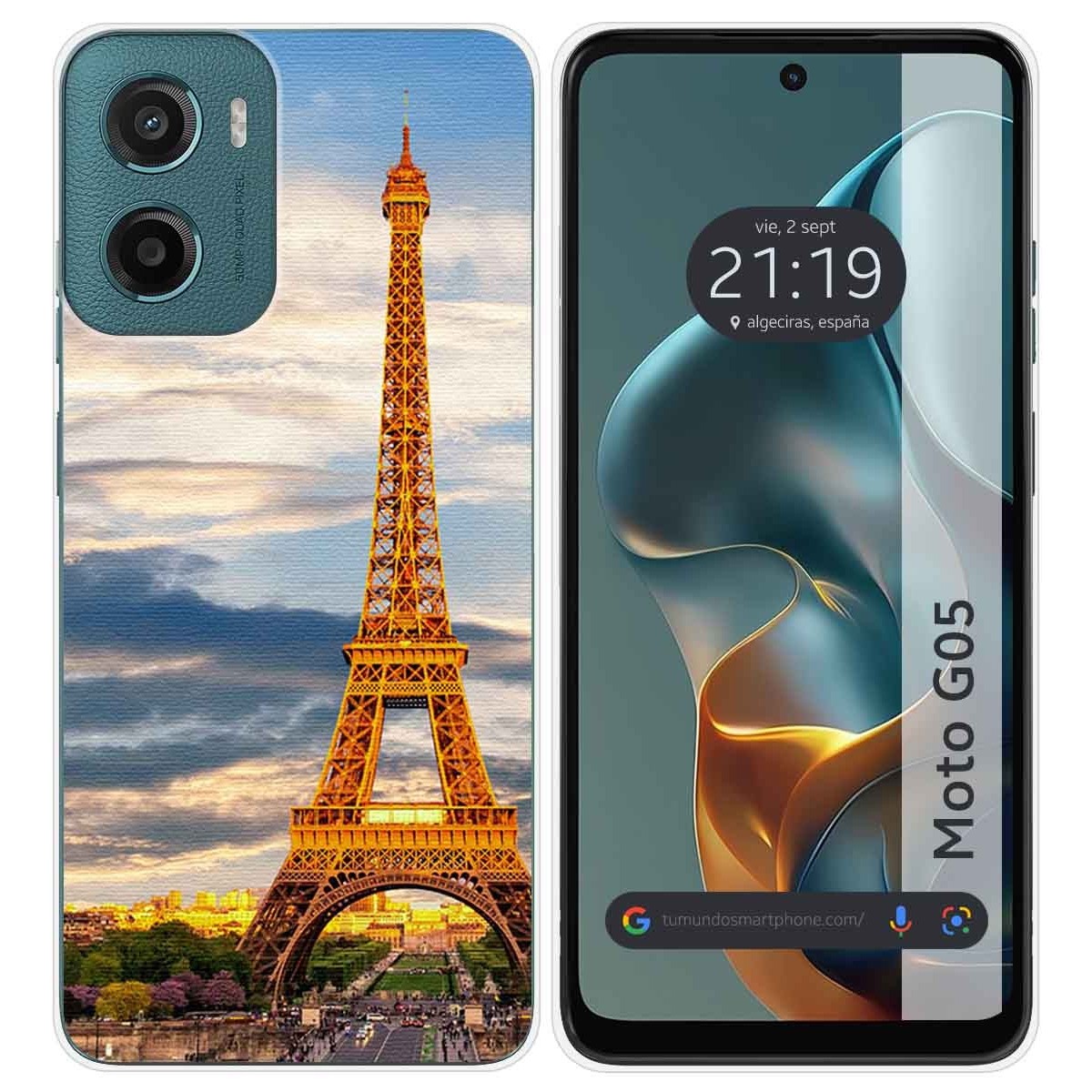 Funda Silicona para Motorola Moto G05 / E15 diseño Paris Dibujos